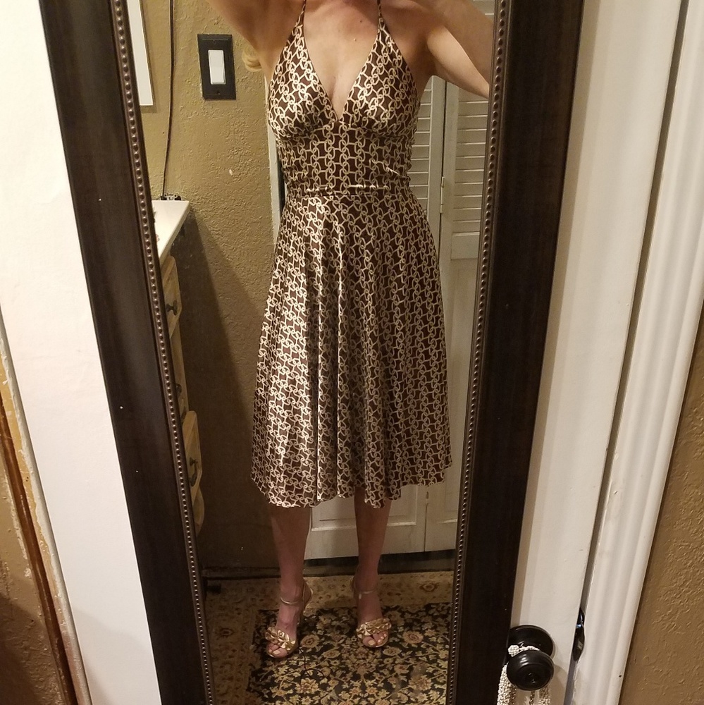Alyn Paige NY Halter Dress with Chain Pattern